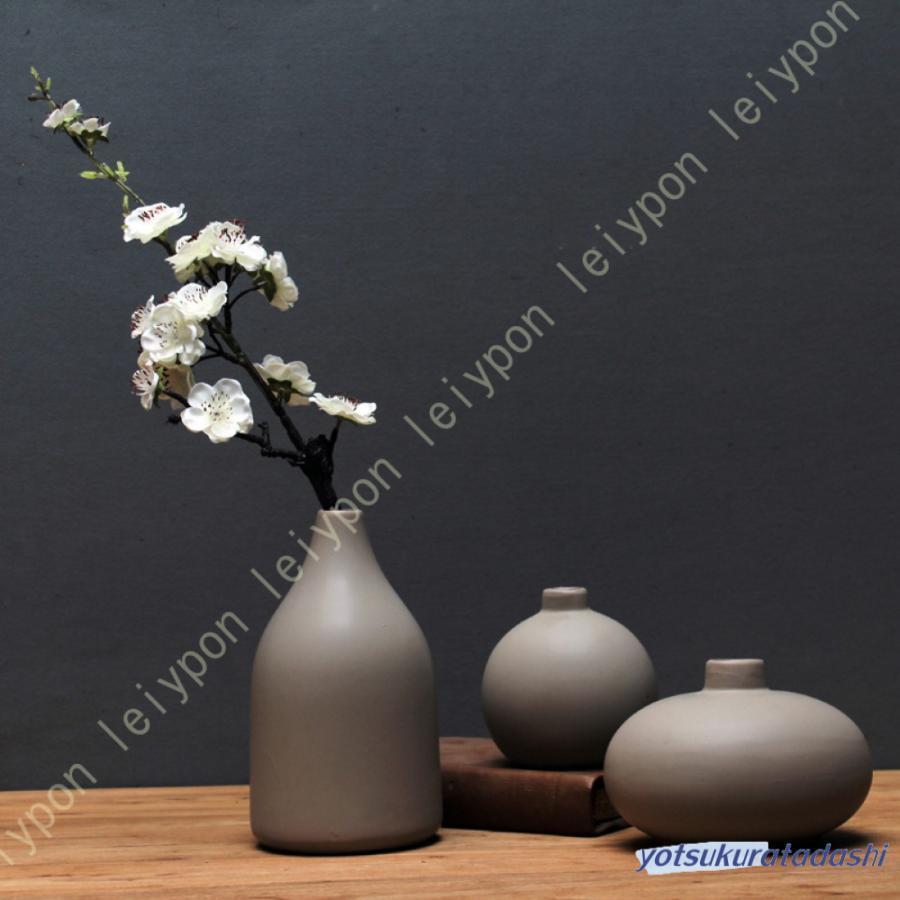 フラワーベース 北欧 花瓶 陶器 黒 白 グレー 造花 ドライ専用 おしゃれ かわいい 一輪挿し 枝物 韓国インテリア 北欧雑貨 セラミック 枝物 シンプル モダン