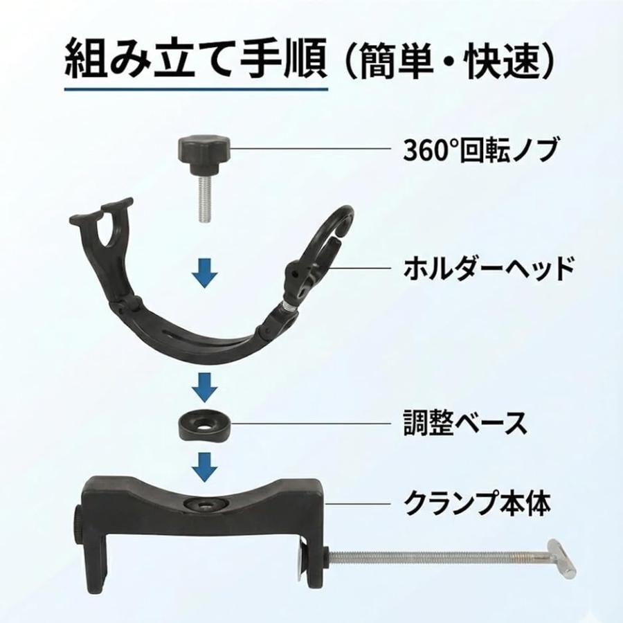 竿受け 竿置き ロッドホルダー 釣り竿ホルダー 角度調節可能 釣竿固定具 ロッドス...