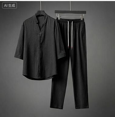 セットアップ メンズ 涼しい ロングパンツ チノ...の商品画像