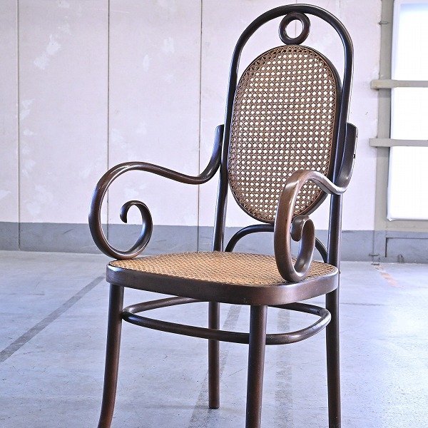 希少 AIDEC トーネット「No.17」ベントウッドチェア アーム 椅子 ラタン ビンテージ クラシック THONET アイデック【中古家具/中古インテリア/USED家具ユーズド家具/リサイクル】