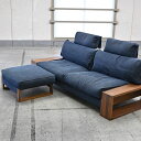 最高級 匠ソファ 91万「PM SOFA」「PM OTTOMAN 」ソファセット 3人掛け トリプル ウォールナット無垢材 ワイド ヘッドレスト付 リビング【中古家具/中古インテリア/USED家具ユーズド家具/リサイクル】