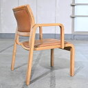arflex「NU」11万 川上元美 オーク材 ダイニングチェアb アーム 椅子 アルフレックス イタリア 本革 高級家具 リビング