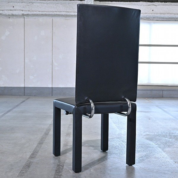 B&B Italia「Arcara」ハイバック チェア レザー Paolo Piva 本革 ヴィンテージ リビング ダイニング 書斎 玄関 待合室 イタリア アルカラ【中古家具/中古インテリア/USED家具ユーズド家具/リサイクル】