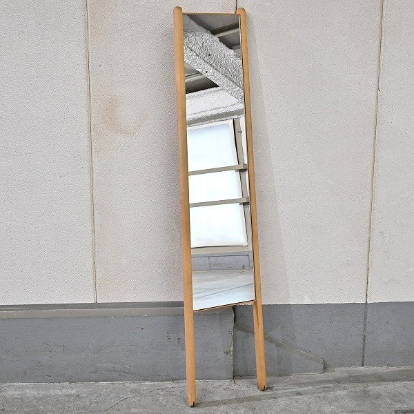 展示品 cosine 4万「キャリーミラー」壁掛け鏡 メープル材 リビング ダイニング 玄関 寝室 書斎 パウダ..