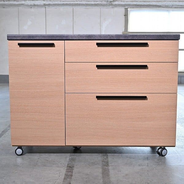 パモウナ 7万「オーチェ」カウンター キャスター付 引き出し 収納 棚 キャビネット キッチン 食器 調理..