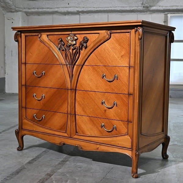 最高級 イタリア製 Medea チェスト マホガニー材 彫刻 猫脚 アールヌーボー ダイニング リビング メデ..