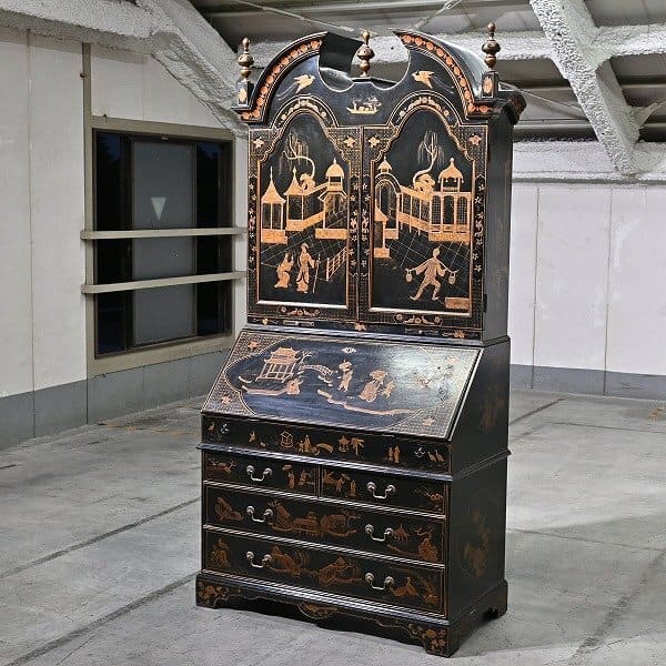 ★MAITLAND-SMITH シノワズリキャビネット 書斎机 ライティングビューロー 中国風 引き出し 収納 東洋 ..