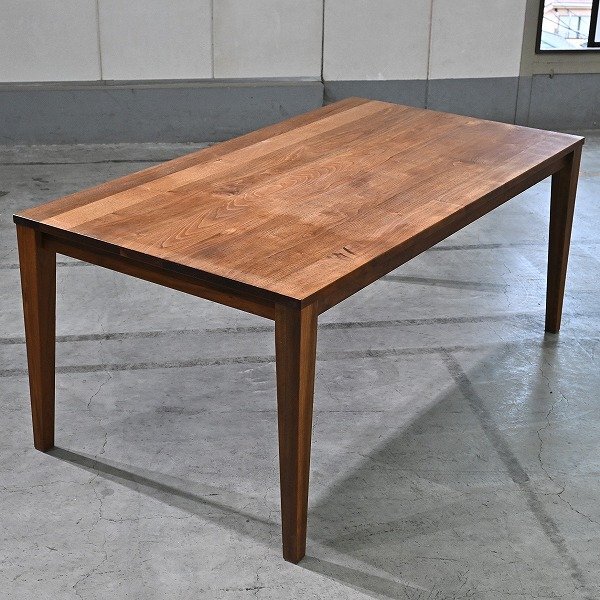 Rakuten - 北欧スタイル ダイニングテーブル ウォールナット無垢材 ナチュラル 食卓 作業机 リビング 4人掛け【中古家具/中古インテリア/USED家具ユーズド家具/リサイクル】