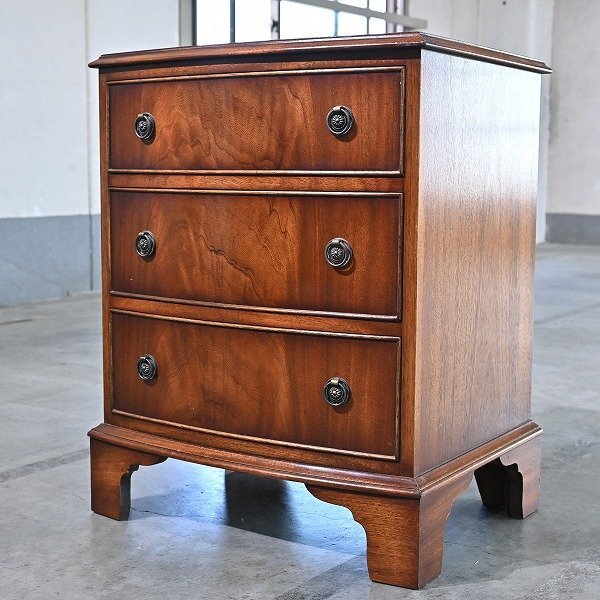 英国ビンテージ Bevan Funnell「Reprodux/リプロダックス」3段チェスト マホガニー材 引き出し 収納 ク..