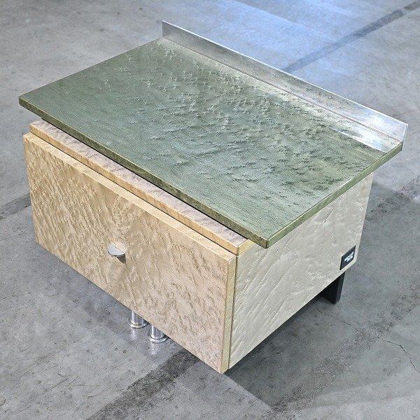 saporiti italia ローテーブルチェスト A バーズアイメープル材 ナイト 収納 引き出し モダン 寝室 リ..