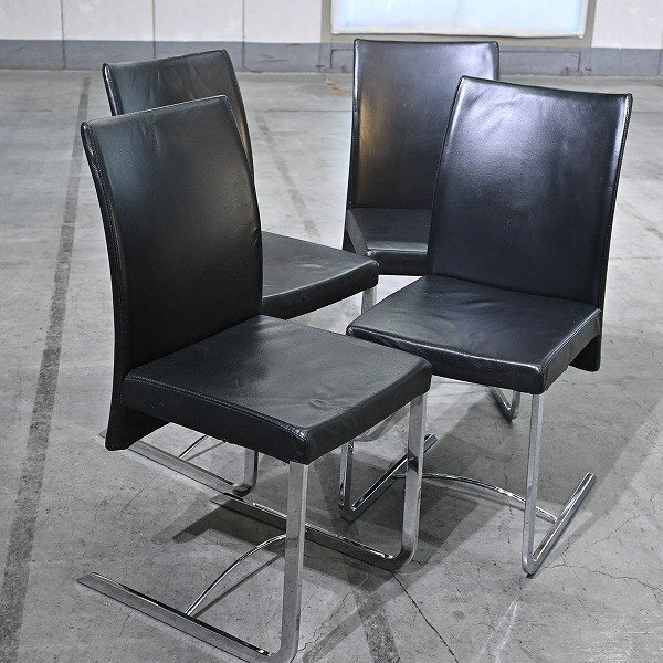 最高級 ロッシュボボア 110万「Amplitude/アンプリチュード」ダイニングチェア 4脚セット 本革 Roche B..