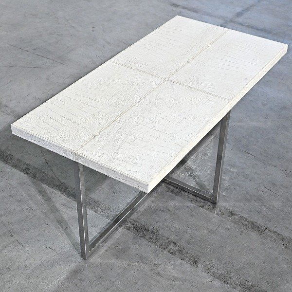 FENDI CASA センターテーブル (小) レザー 革 クロコダイル型押し 机 ダイニング コーヒー カフェ 長方形 大塚家具取扱い フェンディカーサ