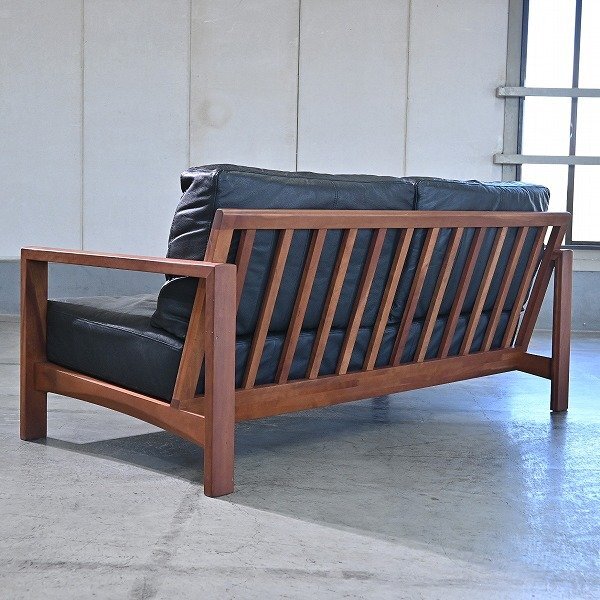 Bosco「A-BOSCO」ソファ 2人掛け チェリー 無垢材 本革 ACTUS取扱い 2P ラブ リビング ダイニング 待合室 客間 インテリア ロビー ボスコ