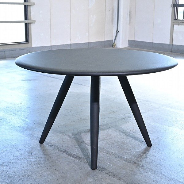 Rakuten - Ritzwell 61万「MO Table」ダイニングテーブル オーク 無垢材 ラウンド 丸型 センター 食卓 店舗 オフィス 書斎 リッツウェル エムオー【中古家具/中古インテリア/USED家具ユーズド家具/リサイクル】