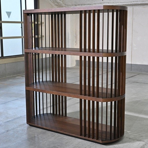 樂天商城 - arflex 75万「CASTELLO」オープンシェルフ オーク材 格子 3段 ラック 棚 本棚 飾り棚 収納 リビング ブック カステッロ アルフレックス【中古家具/中古インテリア/USED家具ユーズド家具/リサイクル】
