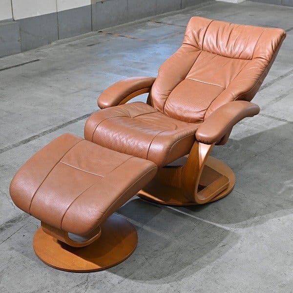 Rakuten - ノルウェー SIMMONS 34万「Avensis C Base chair」Fjords リクライニングチェア 本革 ブナ 一人掛け シモンズ フィヨルド アヴェンシス【中古家具/中古インテリア/USED家具ユーズド家具/リサイクル】