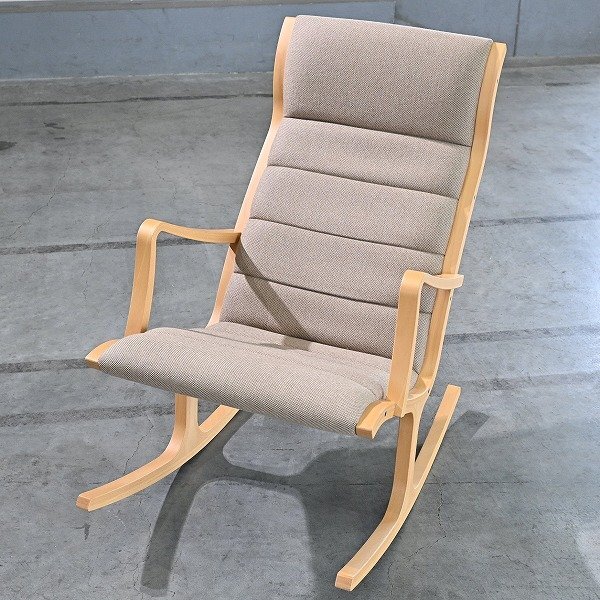 Rakuten - 天童木工 14万 ロッキングチェア ビーチ材 菅澤光政 曲げ木 成形合板 アーム リクライニング リビング ホテル 旅館 客間 ロビー TENDO【中古家具/中古インテリア/USED家具ユーズド家具/リサイクル】