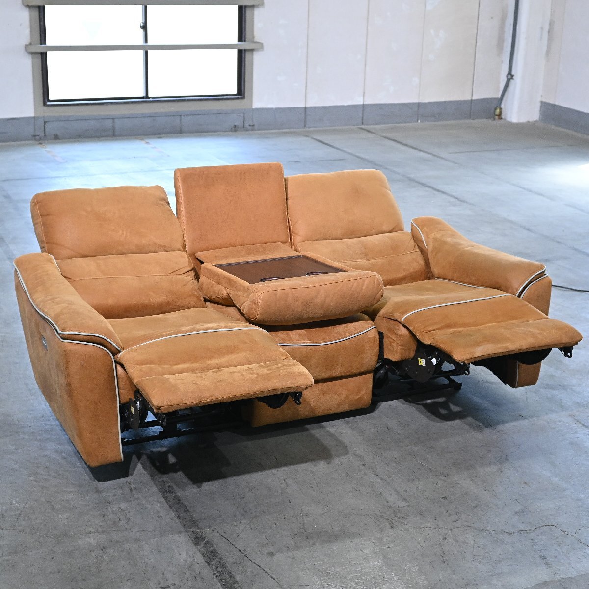 Rakuten - 関家具 19万「リラックスフォーム/RELAX FORM」ソファ 電動リクライニング カウチ テーブル リビング ダイニング ホテル ロビー【中古家具/中古インテリア/USED家具ユーズド家具/リサイクル】