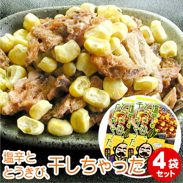 塩辛ととうきび 干しちゃった 乾燥イカ塩辛珍味 20g×4袋セット【メール便 送料無料】