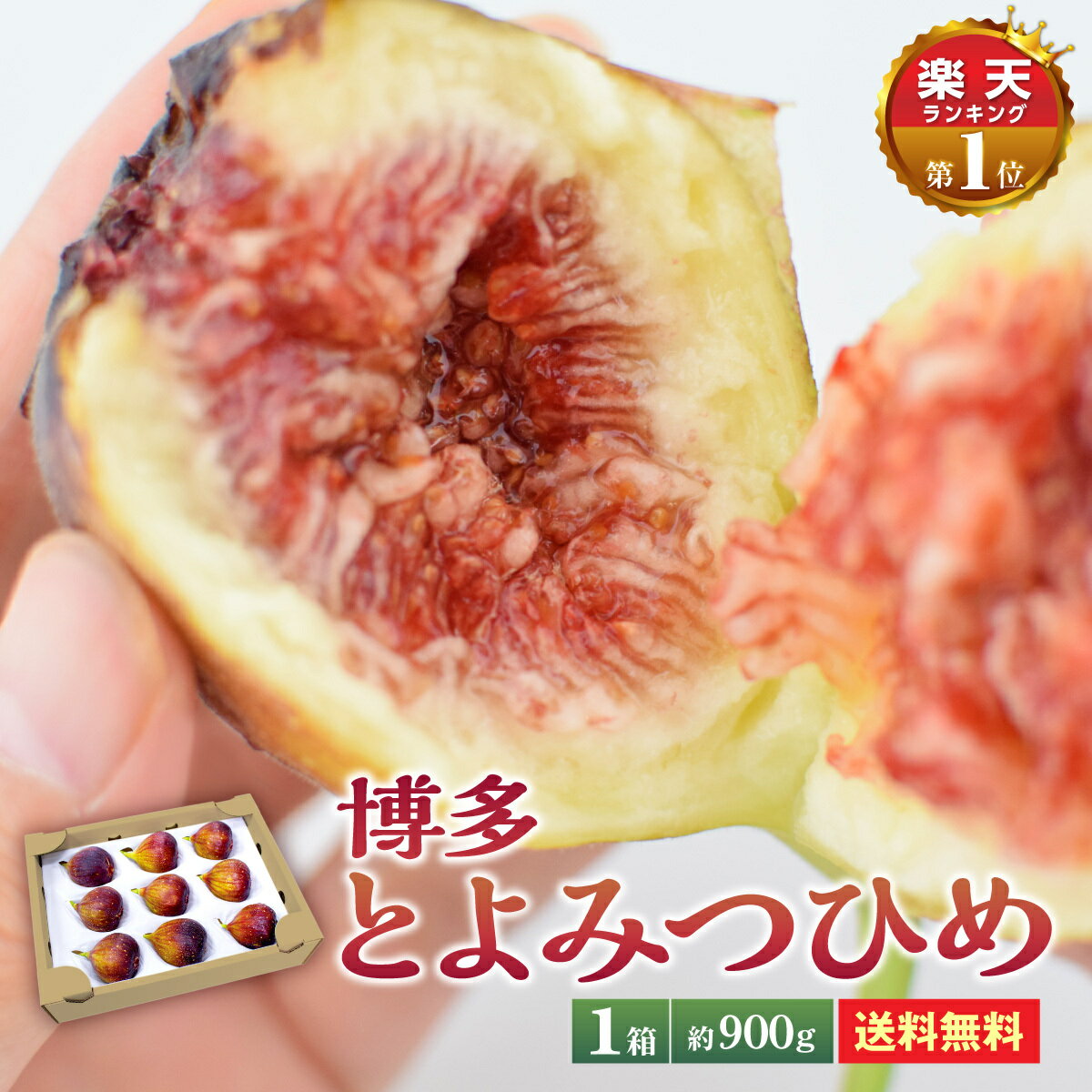 【楽天ランキング1位入賞】いちじく とよみつひめ 博多とよみつひめ 1箱 約900g 福岡から産地直送！ 博多 完熟 朝採れ 生いちじく 無花果 いちぢく 福岡産 青果 産地直送 産直フルーツ 人気 おすすめ いちじく 福岡とよみつひめのサムネイル