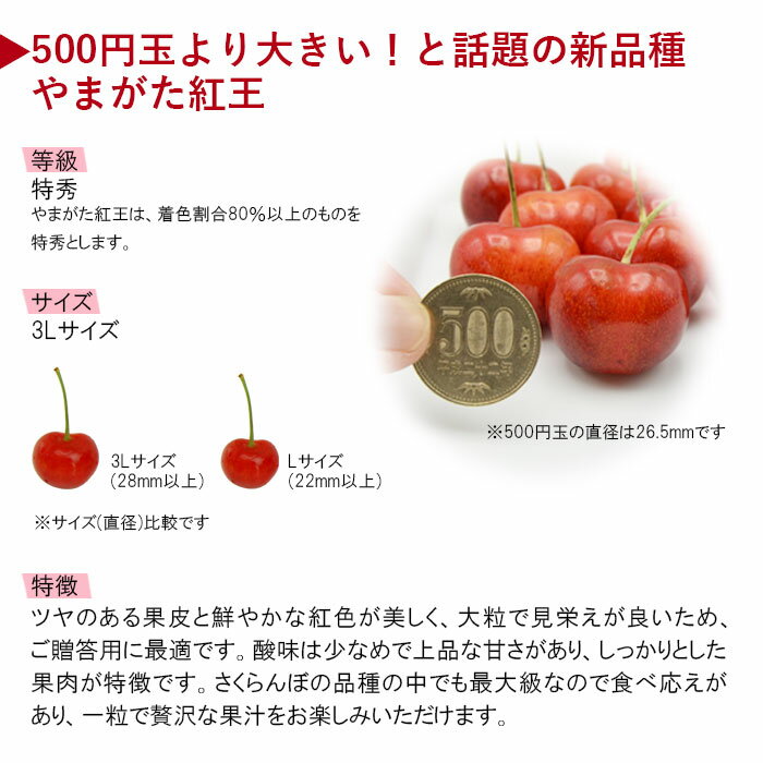 ＼ 期間限定 全品ポイント2倍／ さくらんぼ やまがた紅王 ( べにおう ) 約700g [ ...
