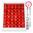 【母の日ギフト】さくらんぼ 佐藤錦 約300g 並び詰め ( Lサイズ以上 ) 山形県産