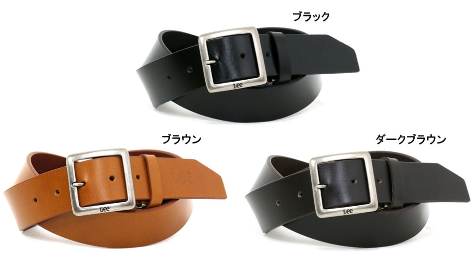 Lee ベルト メンズ 冬 牛革 おしゃれ オシャレ 大人 白 黒 最大107cm 小物 春 夏 秋 冬