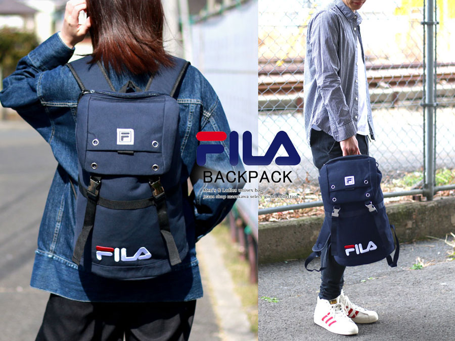 【FILA】【リュック】フィラ リュックサック バックパック バッグ リュックサック 大容量 通学 通勤 学校 学生 スポーツ シンプル スウェット メンズ レディース 男女兼用 ユニセックス 人気 おしゃれ a4 リュック 黒 【新作】 【q1】