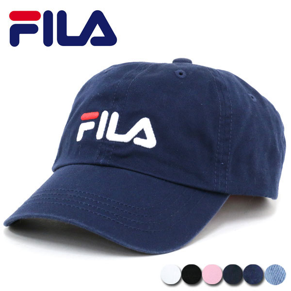 キャップ メンズ アメカジ FILA フィラ 帽子 ローキャップ ワークキャップ 綿100% 全5色 小物 春 夏 秋 冬