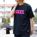 Dickies Tシャツ メンズ 夏 ロゴ プリント 半袖 ホワイト/ブラック M/L/XL