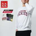 クーポン配布中 GENUINE Dickies ジェニュイン ディッキーズ 大きいサイズ メンズ 3l トレーナー ビッグシルエット スウェット クルー 裏毛 ロゴ プリント スエット 大人 20代 30代 40代 50代 春 秋 冬 黒 LL XL 2L 3L 4L 5L マルカワ