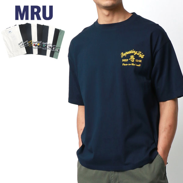 MRU エムアールユー Tシャツ メンズ 半袖 ティーシャツ