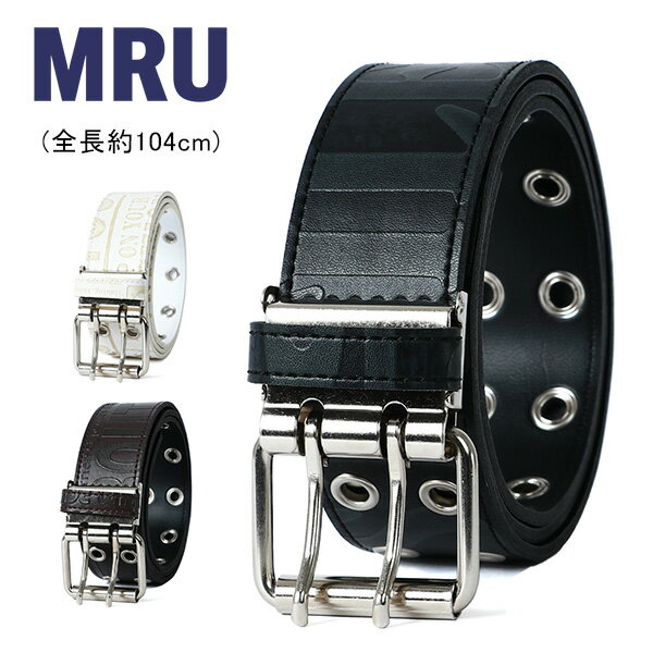 MRU エムアールユー ベルト メンズ おしゃれ ブランド 合皮 カジュアル ビジネス ファッション 作業 大..