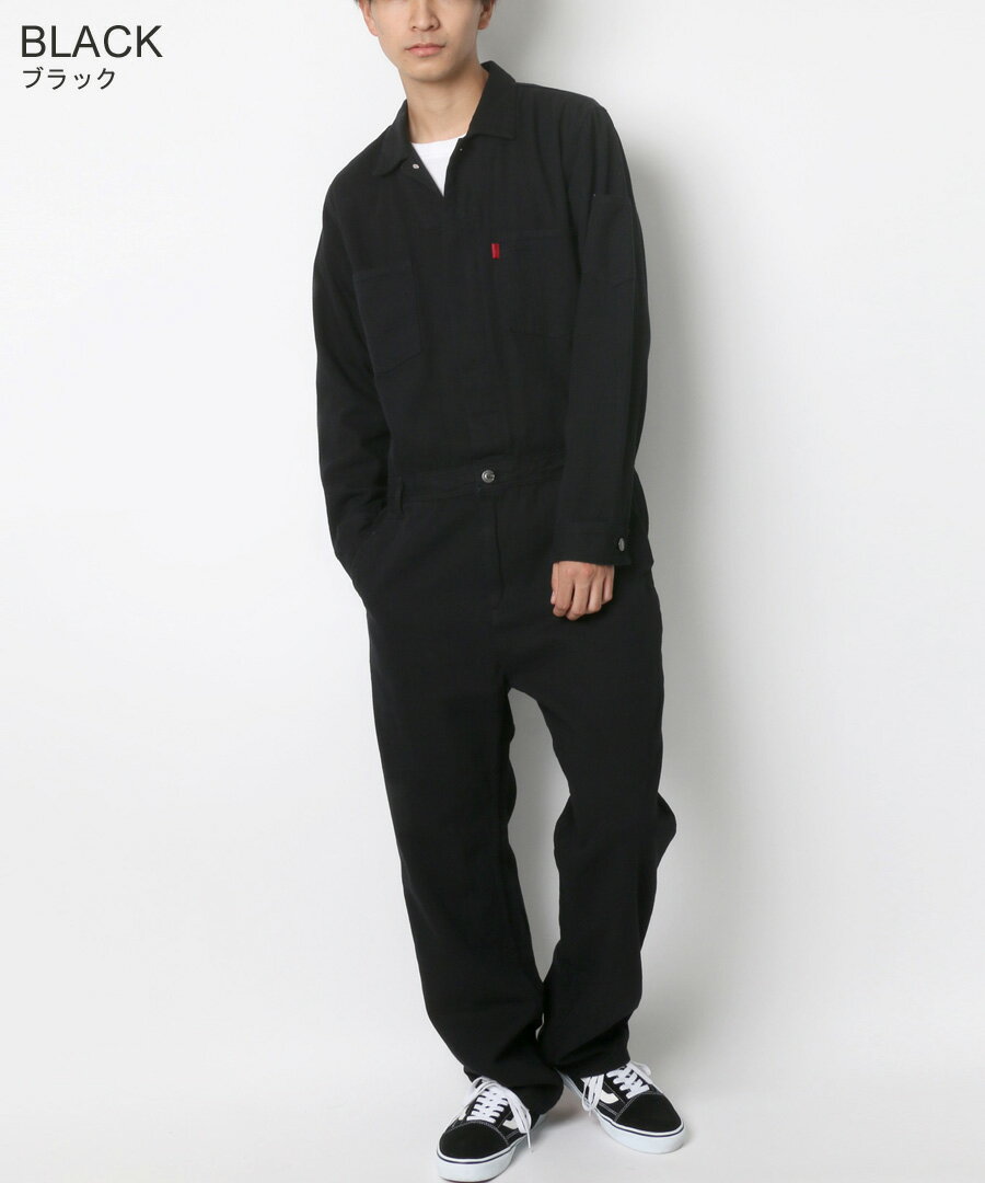 デニム ツナギ メンズ レディース ユニセックス オールインワン ジャンプスーツ ズボン ボトム ボトムス ワークウェア 作業着 おしゃれ オシャレ コーデ 人気 かわいい ペアルック 大人 30代 40代 50代 春 夏 秋 冬 黒 青 紺 M L LL XL 2L 最強配送 RSL