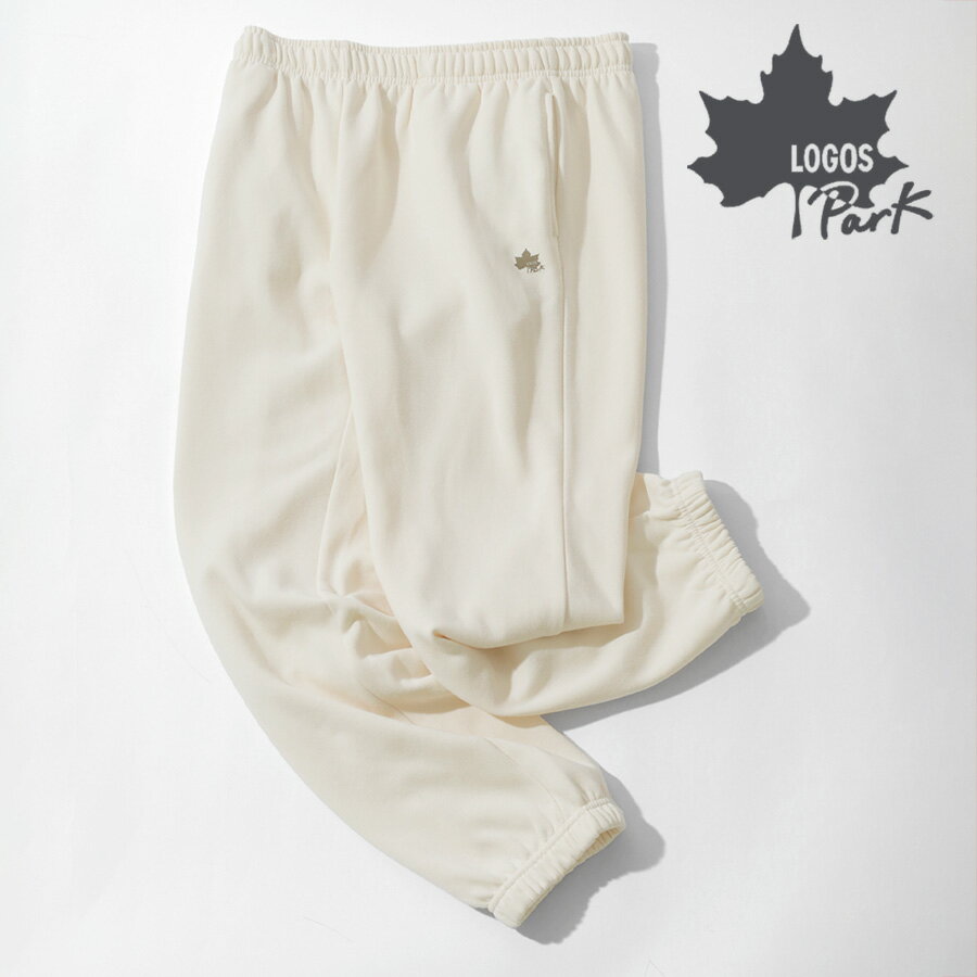 LOGOS park ロゴスパーク スウェットパンツ メンズ 裏起毛 ワンポイント ロゴ プリント 暖 スエットパンツ ジョガーパンツ イージーパンツ ルームウェア ボトム ボトムス 30代 40代 50代 秋 冬 M L LL XL 2L アイボリー グレー ブルー ネイビー