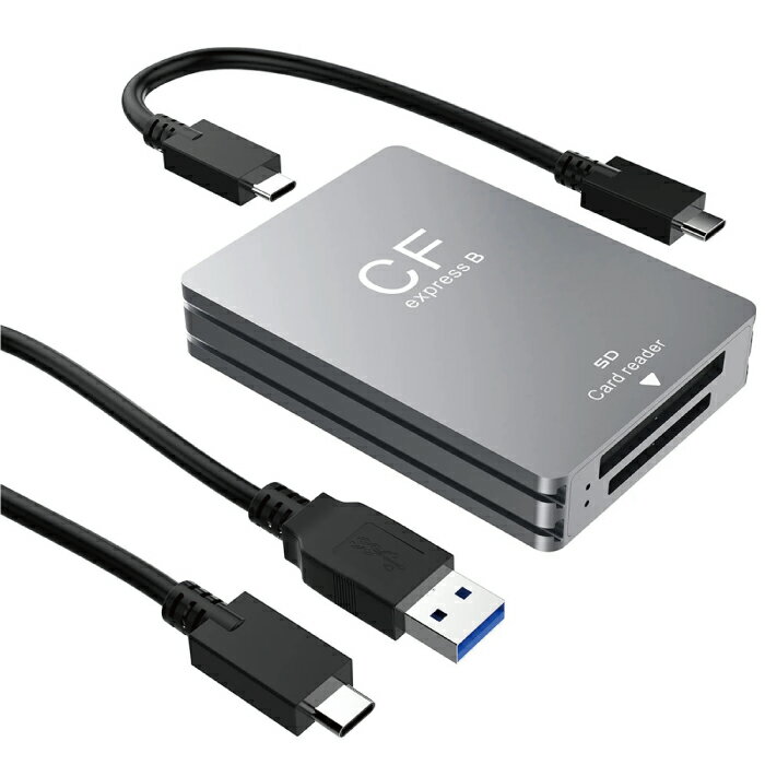 デュアルスロット 2in1 CFexpress TypeB SD/SDHCカードリーダー USB 3.2 10GbpsAndroid/Windows/Mac OS 一眼レフ用