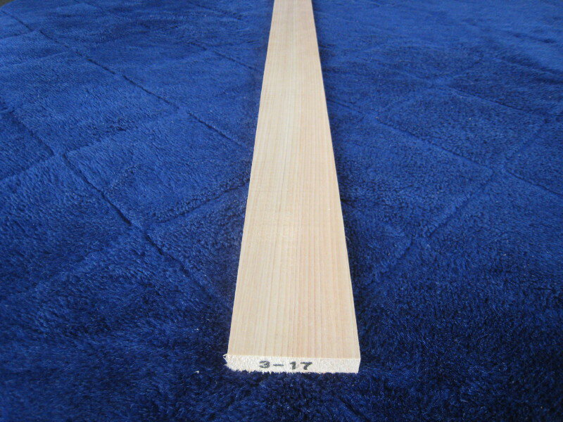ひのき角材平板(ヒノキ・桧・檜）中谷様特注品　60 ミリ×30 ミリ×1500ミリ　節なし材