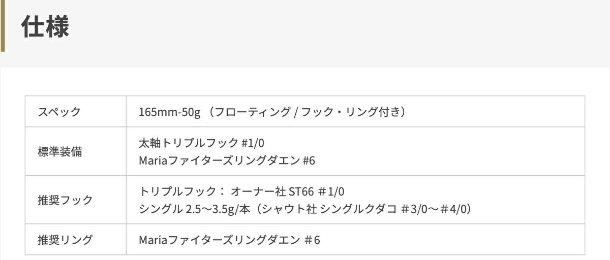 レガート F165 マリア F165 50g 004 ケイムラスリットグロー フローティング ペンシ の商品画像3枚目