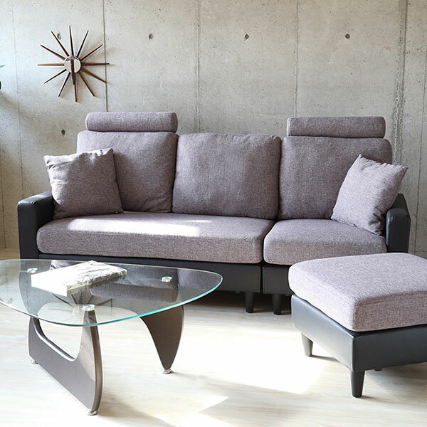 樂天商城 - 3人掛けカウチソファ【カトル-Cattle-】3人掛けソファ モダンテイスト モダンリビング 北欧テイスト カウチソファー ヘッドレスト