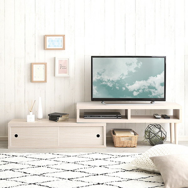 伸縮式テレビ台　引き戸タイプ
