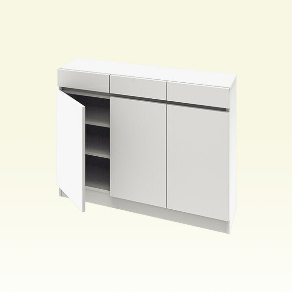 【扉シリーズ】セミオーダーカウンター下収納ぴったりくん キャビネット 幅120cm×奥行25cm