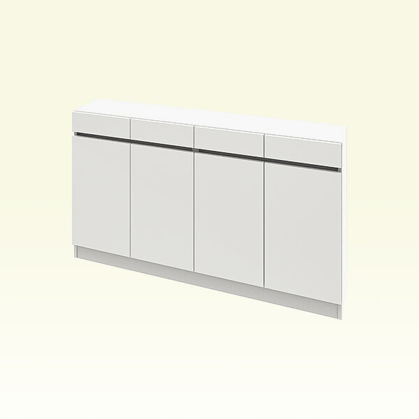 Rakuten - 【扉シリーズ】セミオーダーカウンター下収納ぴったりくん キャビネット 幅160cm×奥行25cm
