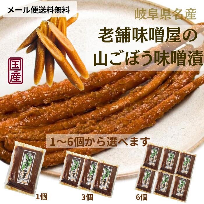 【メール便送料無料】山ごぼう味噌漬100g｜1〜6個から選べます 菊牛蒡 菊ごぼう 山ごぼう お試し お茶漬け 味噌漬 岐阜県名産 岐阜県 恵那市 ふるさと マルコ醸造