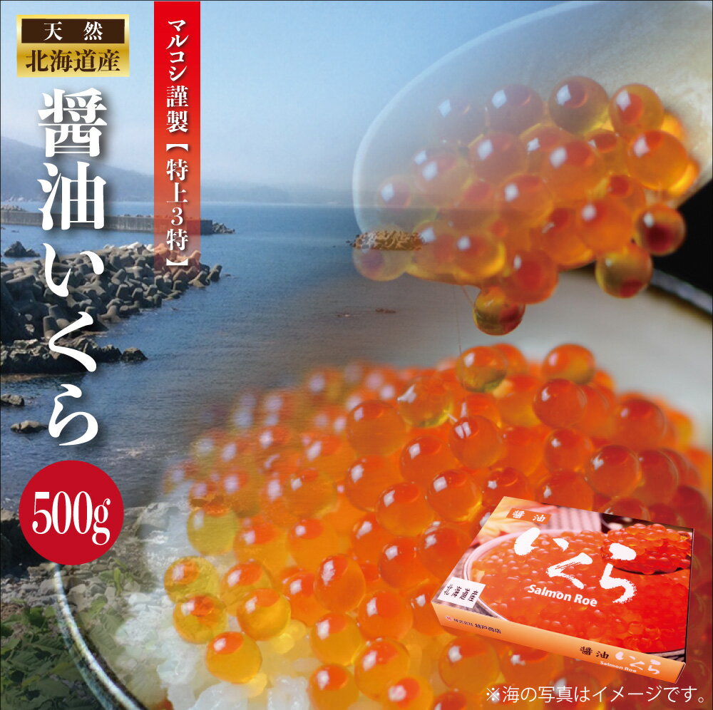 北海道産 天然秋鮭 いくら醤油漬け 500g | 最高級 3