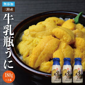 【8/6 11:59で販売終了！】送料無料 岩手県産 天然生ウニ 180g×3本 採れたてそのまま「瓶詰 生うに」うに 贈答 ギフト ムラサキウニ【期日指定不可】 無添加うに 産地直送