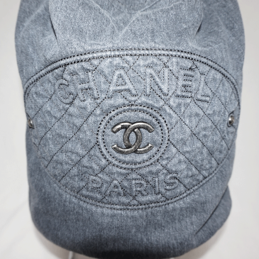 【中古】シャネル CHANEL デニム 2WAY リュックサック バックパック ハンドバッグ 巾着型 インディゴ デニム×レザー A93375 美品