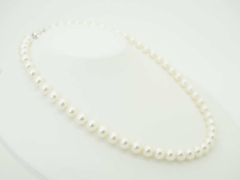 【新品未使用】天然真珠 パールネックレス アコヤ 7.5〜8mm 未使用 セット販売 イヤリング7.5mm　シルバークラスプ！！冠婚葬祭に！！お買い得！！