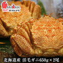 活毛がに(650g×2尾)セット あす楽 毛