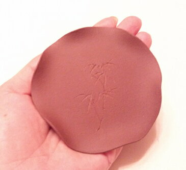 中国茶 茶雑貨『紫砂壺の紫砂で作られた茶托 竹模様』茶托 茶たく 茶葉 通販【RCP】中国茶器専門店マルメロ