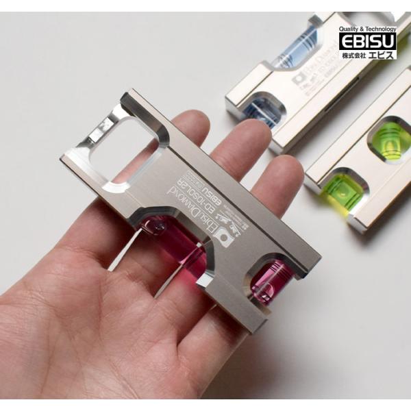 アルミ削り出し 多用途 水平器 100mm ソリッドレベル 2 エビス EBISU ED-10SOL2